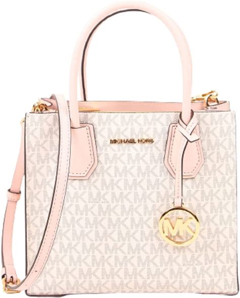 michael kors mercer medium messenger crossbody satchel powder blush multi|Amazon.com: Michael Kors Mercer Medium.